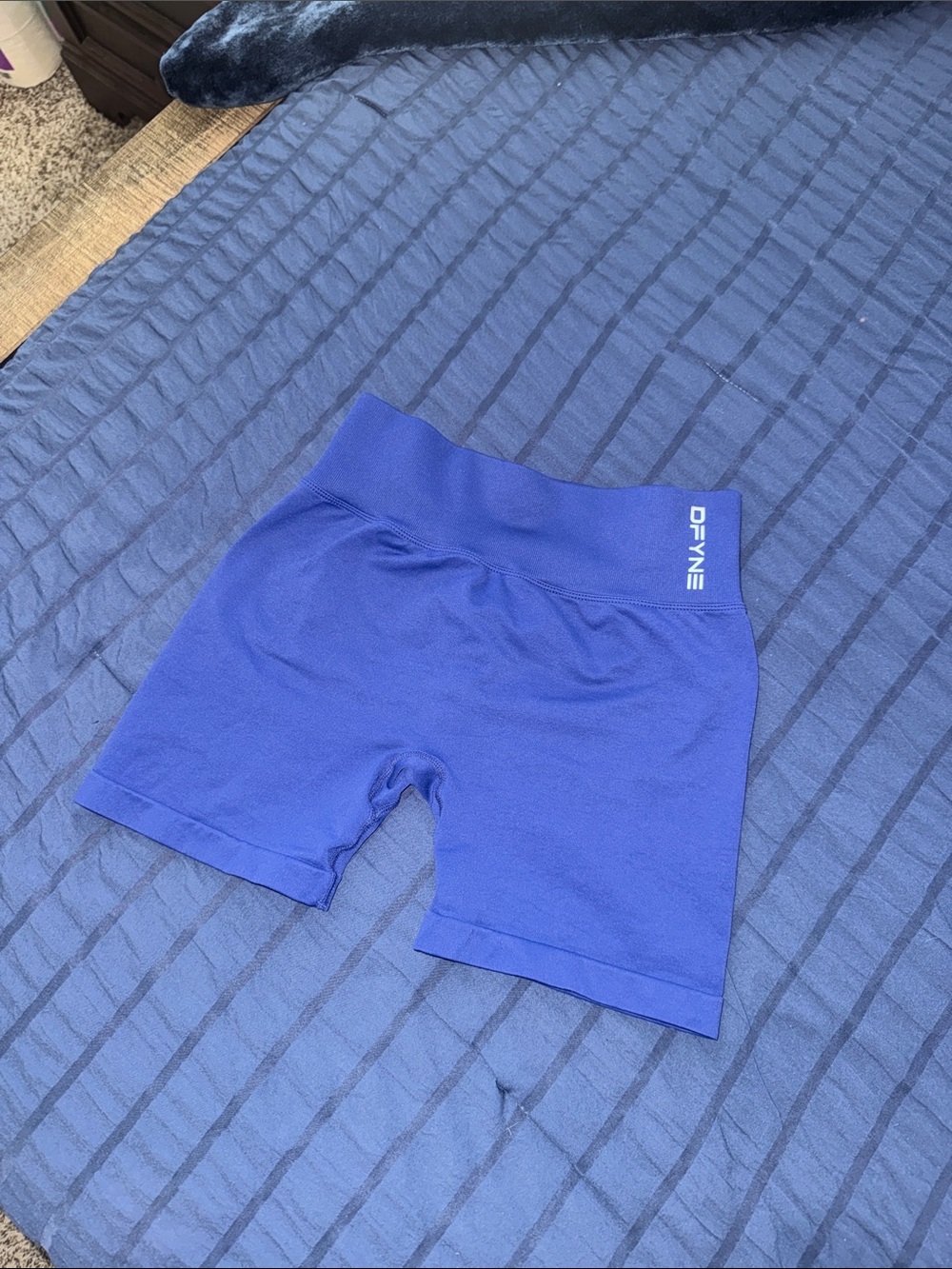 DFYNE Seamless High-Waist Bike Shorts — Cobalt Blue